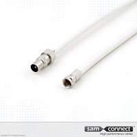 Coax Kabel RG 6, IEC zu F Stecker, 3 m, m/m