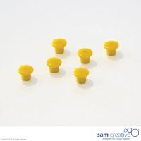 Set Haftmagnete 10 mm, 6 Stück gelb