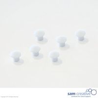 Set Haftmagnete 10 mm, 6 Stück weiß