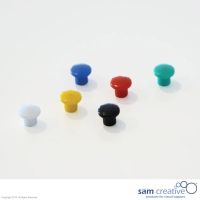 Set Haftmagnete 10 mm, 6 Stück farbsortiert