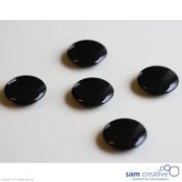 Set Haftmagnete 30 mm, 5 Stück schwarz