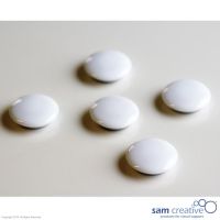 Set Haftmagnete 30 mm, 5 Stück weiß