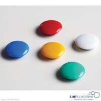 Set Haftmagnete 30 mm, 5 Stück farbsortiert