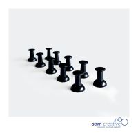 Set, 10 Stück magnethaftende Haftpins, schwarz