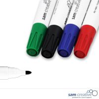 Markierstift Set 4 Stück, runde Spitze, farbsort.
