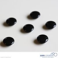Set Glasmagnete 20mm, 6 Stück schwarz