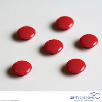 Set Glasmagnete 20mm, 6 Stück rot
