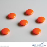 Set Glasmagnete 20mm, 6 Stück orange